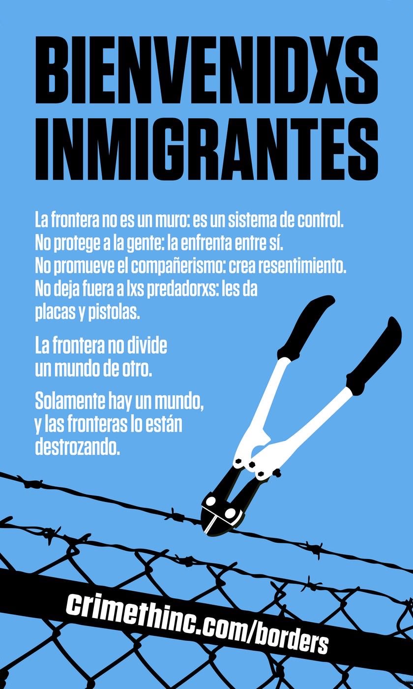 Photo of ‘Inmigrantes Bienvenidxs’ front side